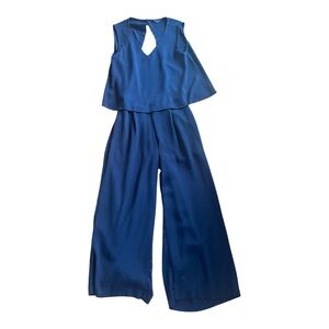 Madewell Blue Sleeveless Jumpsuit Size S